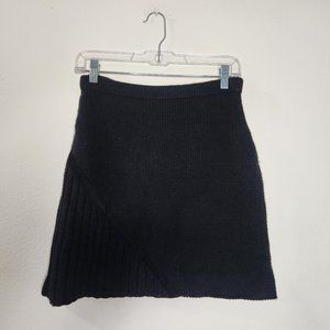 Santiago Womens 3 Black Cashmere Linen Silk Knitted High Waist A-line Mini Skirt